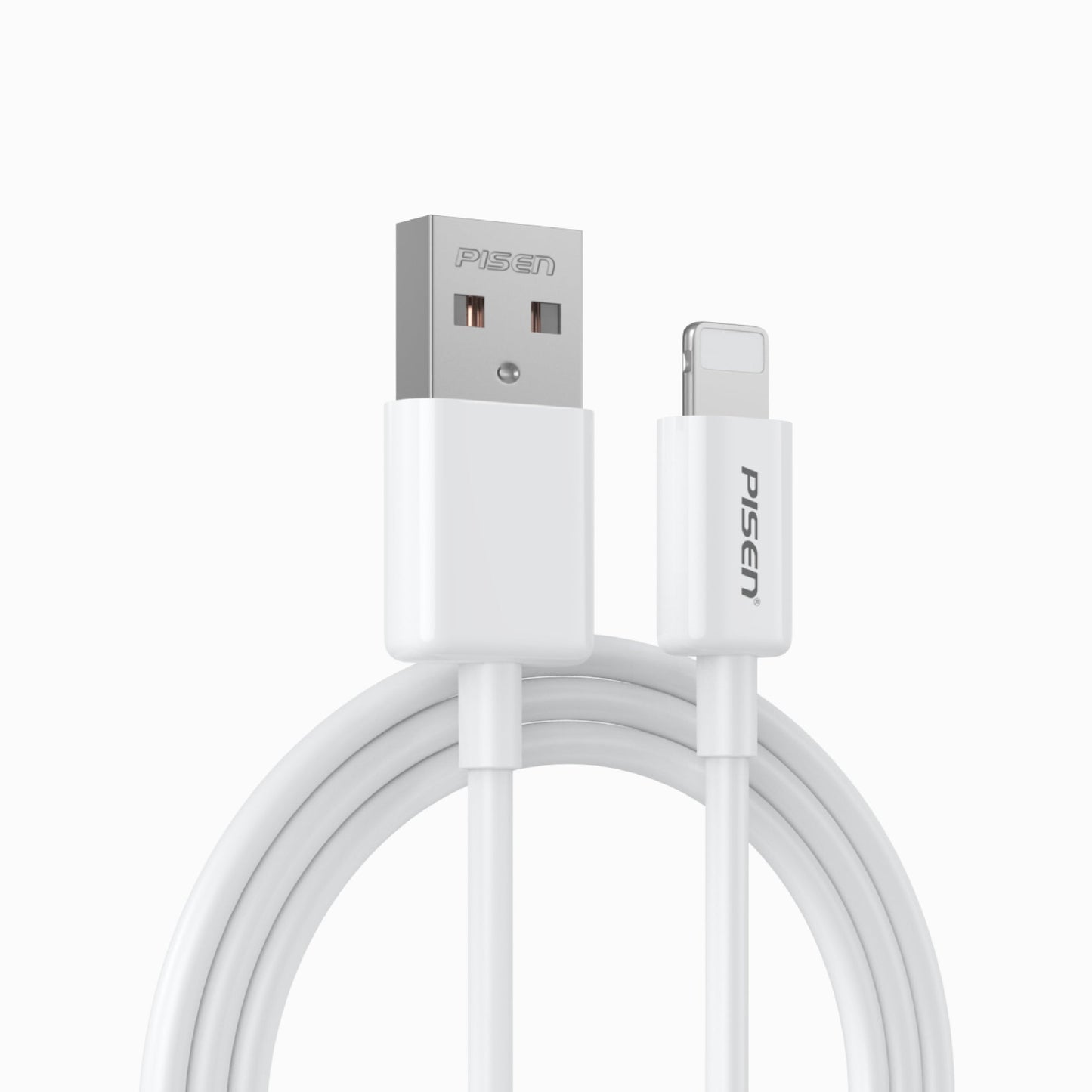 PISEN Mr White USB-A to Lightning Cable 1m – Charging & Sync iPhone Cable, White (AL05-1000)
