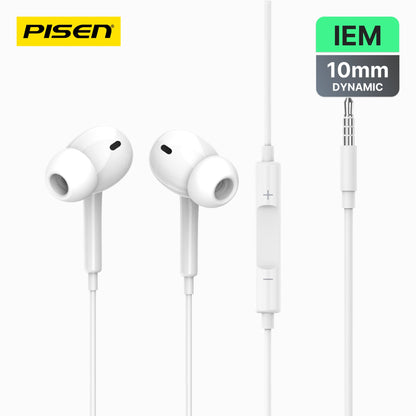 PISEN In-Ear Wired Earphones – Stereo Earbuds with Mic (AP03)