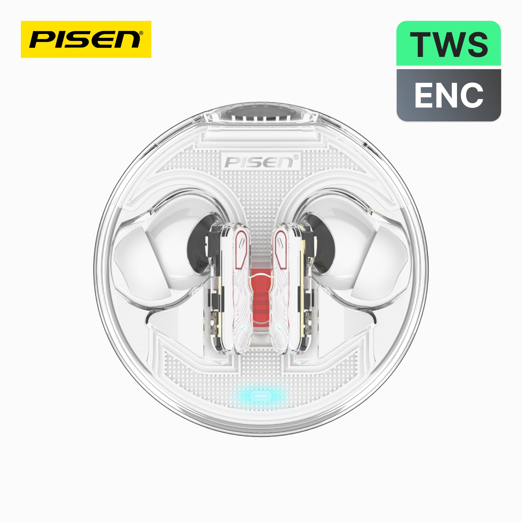 PISEN C1 ANC True Wireless Earbuds – Active Noise Cancelling Bluetooth Headphones (BHD-TW11)