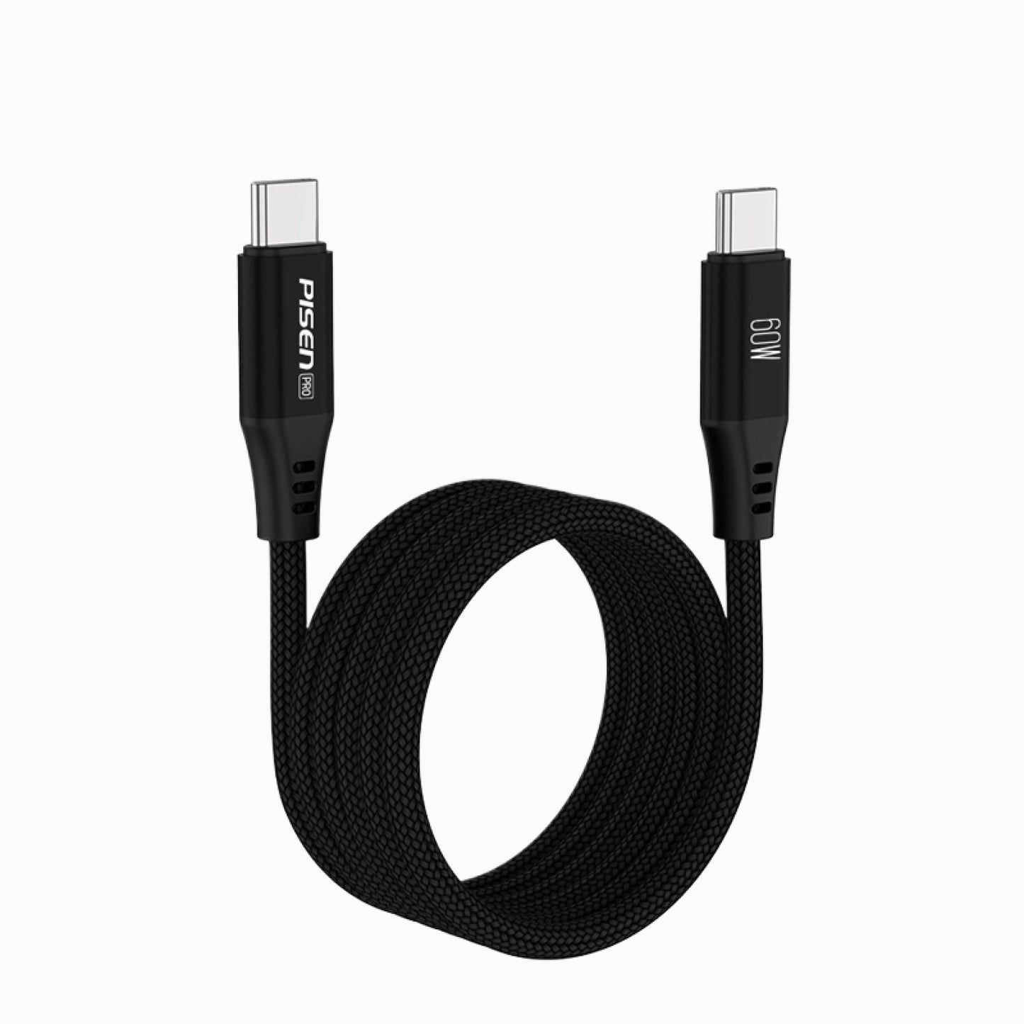 PISEN USB-C to USB-C Magnetic Braided Cable 1m – 60W Fast-Charging Cable (CC-FC22-1000)