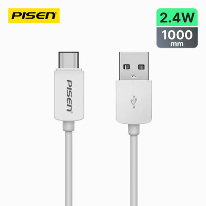 PISEN Mr White USB-A to USB-C Cable 1m – Charging & Sync Cable, White (TC25-1000)