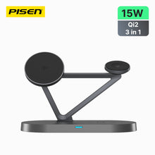 PISEN 3-in-1 Qi2 Wireless Charging Stand – MagSafe Dock with Night Light (TP-C24)