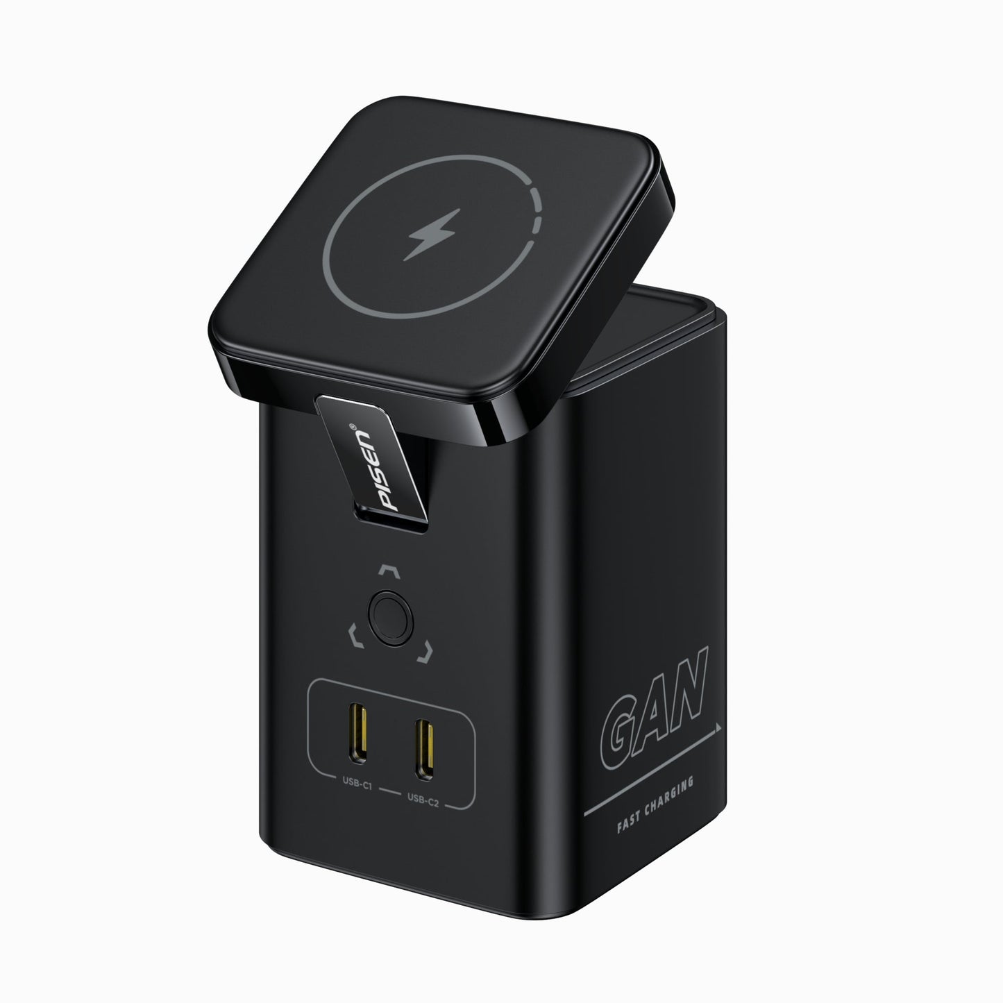 PISEN MagStation 45W GaN Desktop Charger – Magnetic Wireless & USB-C Charging Station (TP-C25)