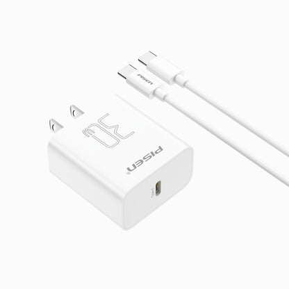 PISEN QUICK 30W USB-C Fast Wall Charger – Single-Port Power Adapter, US Plug (TP-C29)