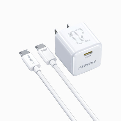 PISEN QUICK 20W PD Pudding Charger – Single-Port USB-C Fast Wall Charger (TP-C36)