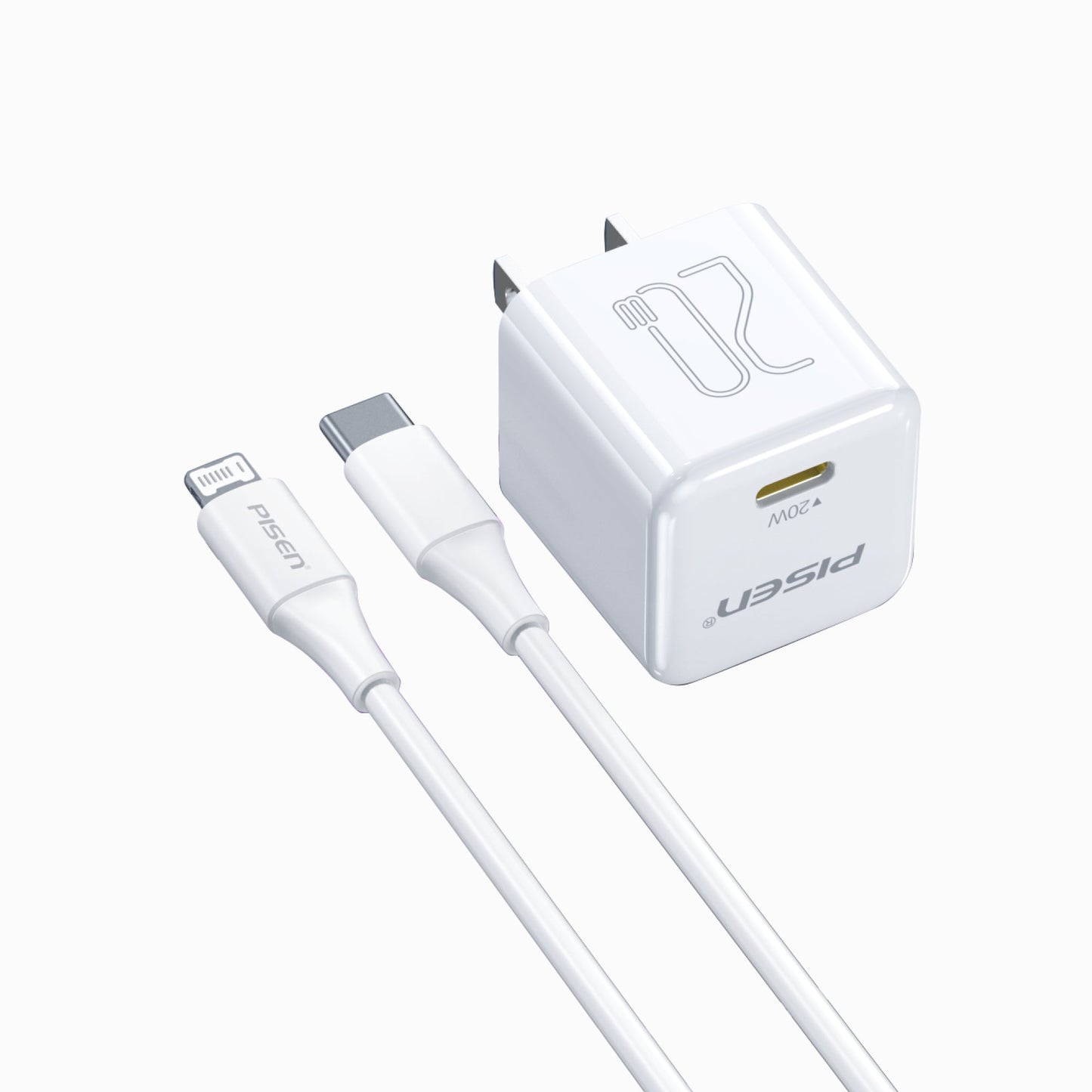 PISEN QUICK 20W PD Pudding Charger – Single-Port USB-C Fast Wall Charger (TP-C36)