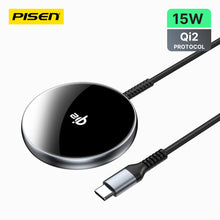 PISEN Qi2 Magnetic Desktop Charging Pad – 15W MagSafe Wireless Charger (TP-C56)