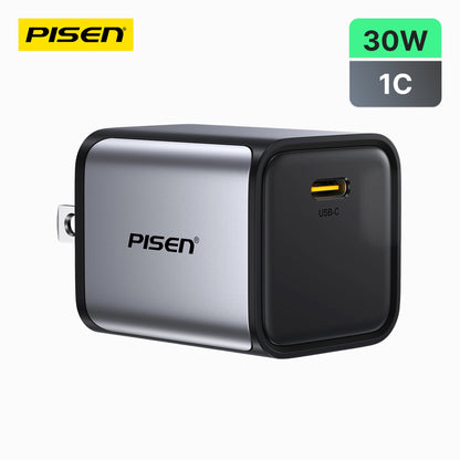 PISEN BOLT Lite 30W 1-Port GaN Fast Charger – Mini USB-C Wall Charger (TP-C62)