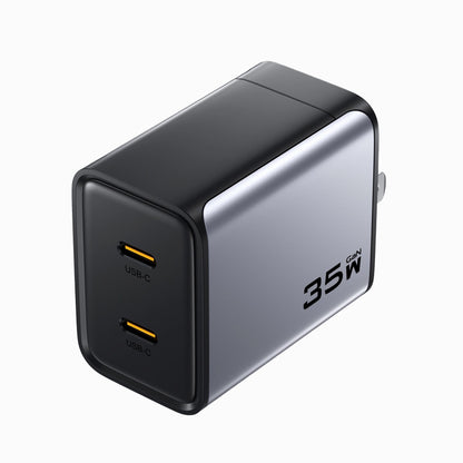 PISEN BOLT Lite 35W 2-Port GaN Fast Charger – Compact USB-C Wall Charger (TP-C64)