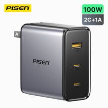 PISEN BOLT Pro 100W 3-Port GaN Fast Charger – USB-C Wall Charger for Laptops & Phones (TP-C67)