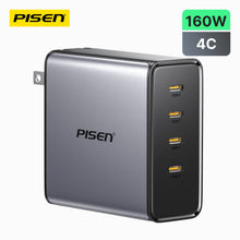 PISEN BOLT Pro 160W GaN Fast Charger – 4-Port USB-C Desktop Charging Station (TP-C81)