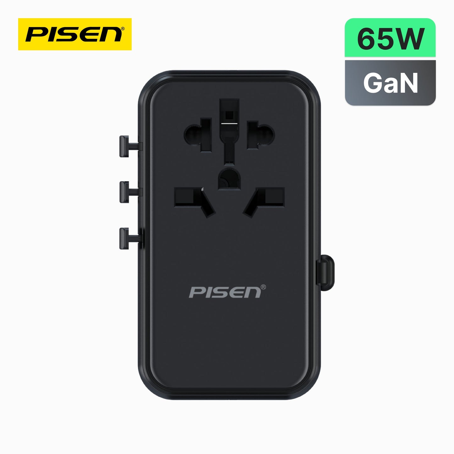PISEN Global Travel 65W 5-Port GaN Fast Charger – Multi-Port USB-C Travel Adapter (TP-C94)