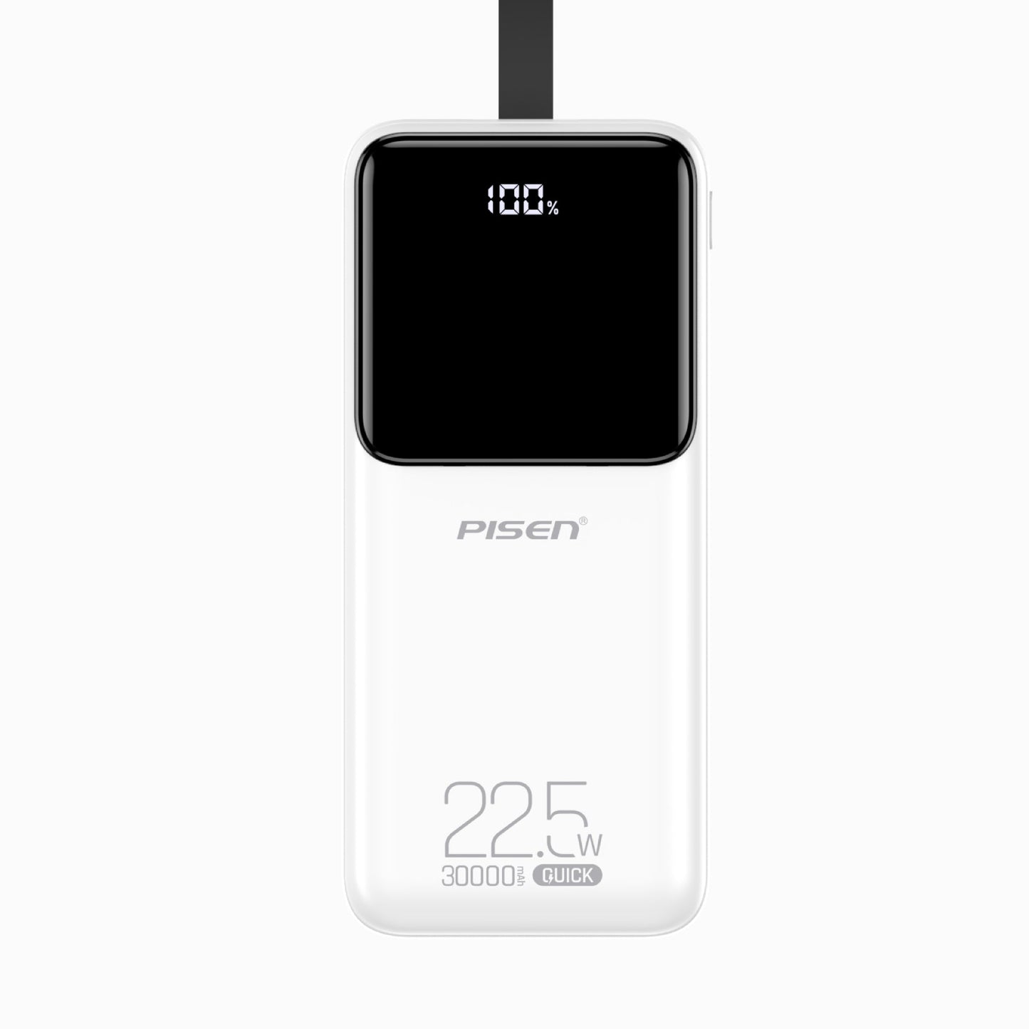 PISEN Semi-Mirror 22.5W Power Bank 30000mAh – High-Capacity Fast Portable Charger (TP-D040)