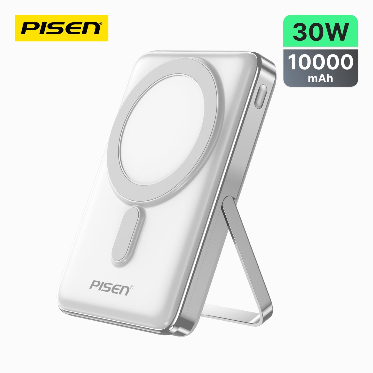 PISEN QUICK 30W Magnetic Wireless Power Bank 10000mAh – MagSafe Fast Portable Charger (TP-D080)