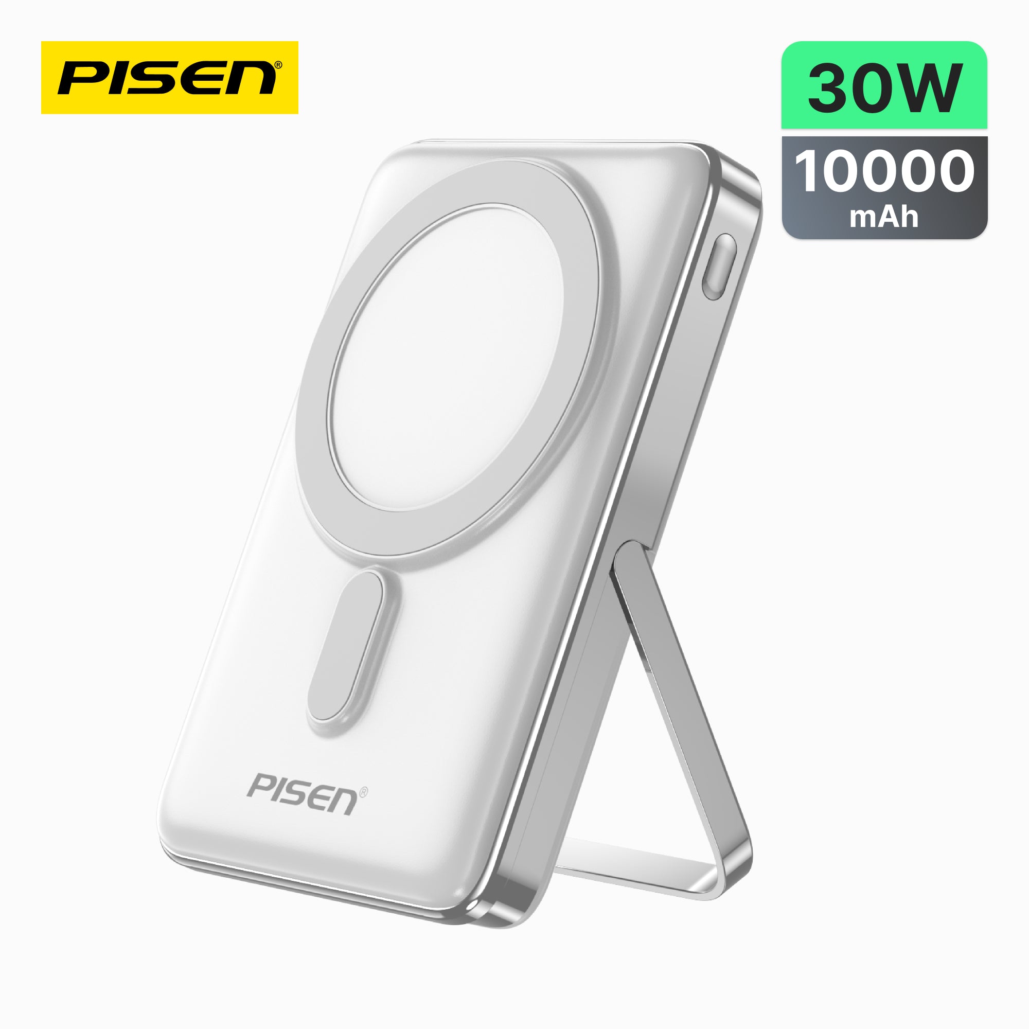PISEN QUICK 30W Magnetic Wireless Power Bank 10000mAh – MagSafe Fast Portable Charger (TP-D080)