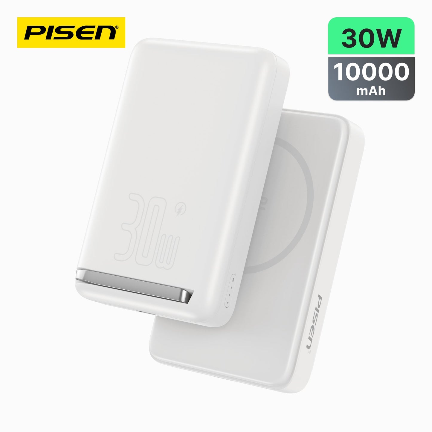 PISEN MagiPi 10000mAh Magnetic Wireless Power Bank – 30W MagSafe Portable Charger (TP-D101)