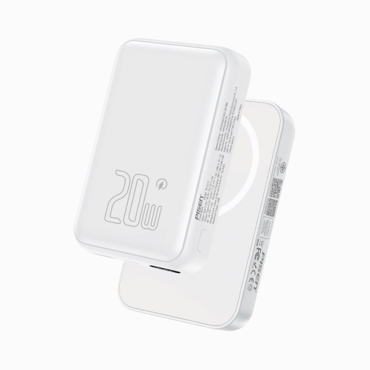 PISEN QUICK PowerMag 20W Magnetic Power Bank 10000mAh – MagSafe Wireless Charger (TP-D111)