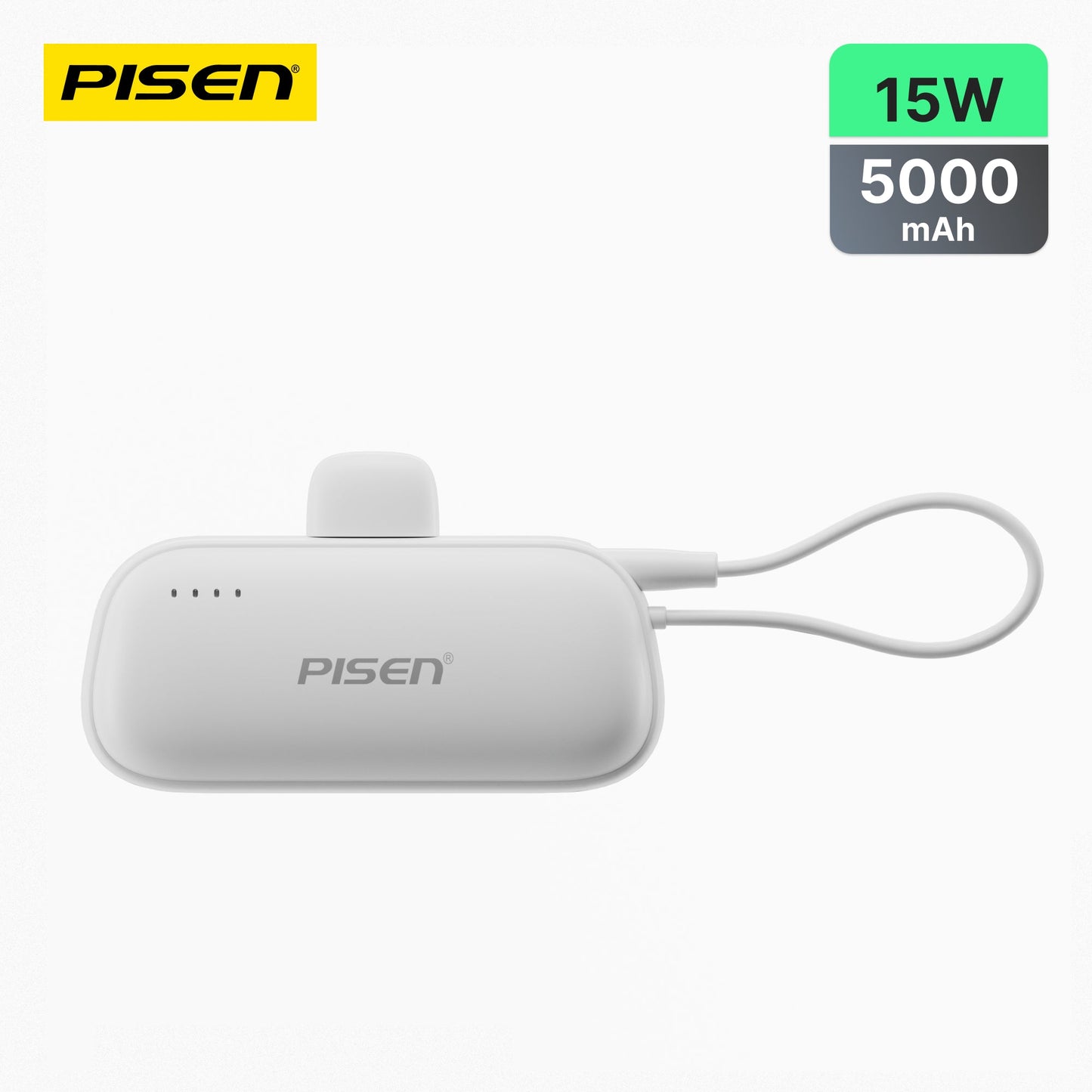 PISEN Tiny 15W Mini Power Bank 5000mAh – Compact Pocket Portable Charger (TP-D180)