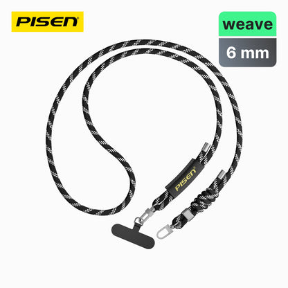 PISEN Braided Phone Lanyard 6mm – Adjustable Crossbody Strap for Phones (TP-PJ-001)