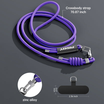 PISEN Braided Phone Lanyard 6mm – Adjustable Crossbody Strap for Phones (TP-PJ-001)