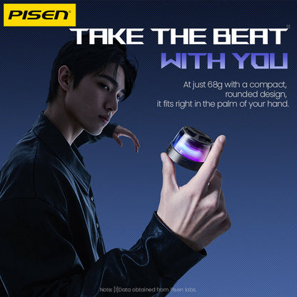 PISEN M1 Magnetic Wireless Bluetooth Speaker – Portable MagSafe Mini Speaker, Black (TP-YX01)