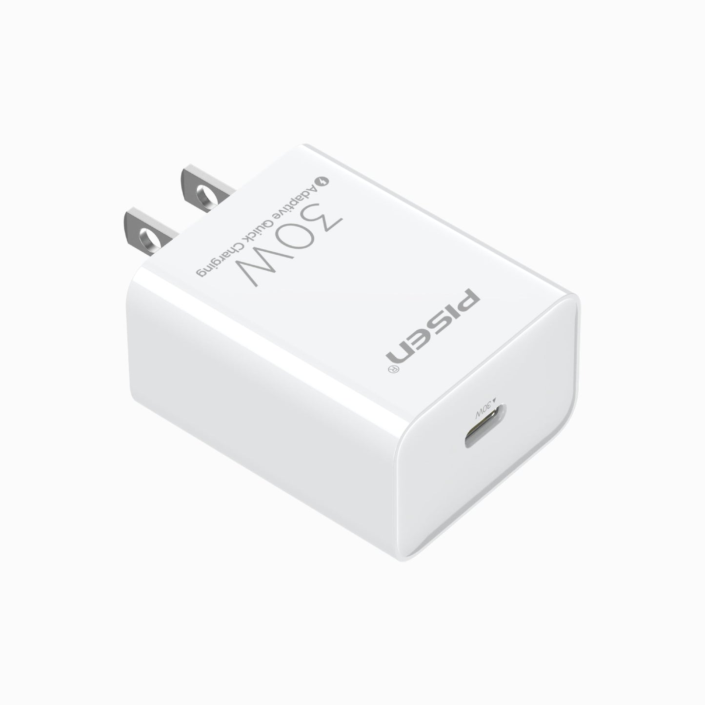 PISEN QUICK 30W PD Single-Port Charger – USB-C Fast Wall Charger, US Plug (TS-C160)