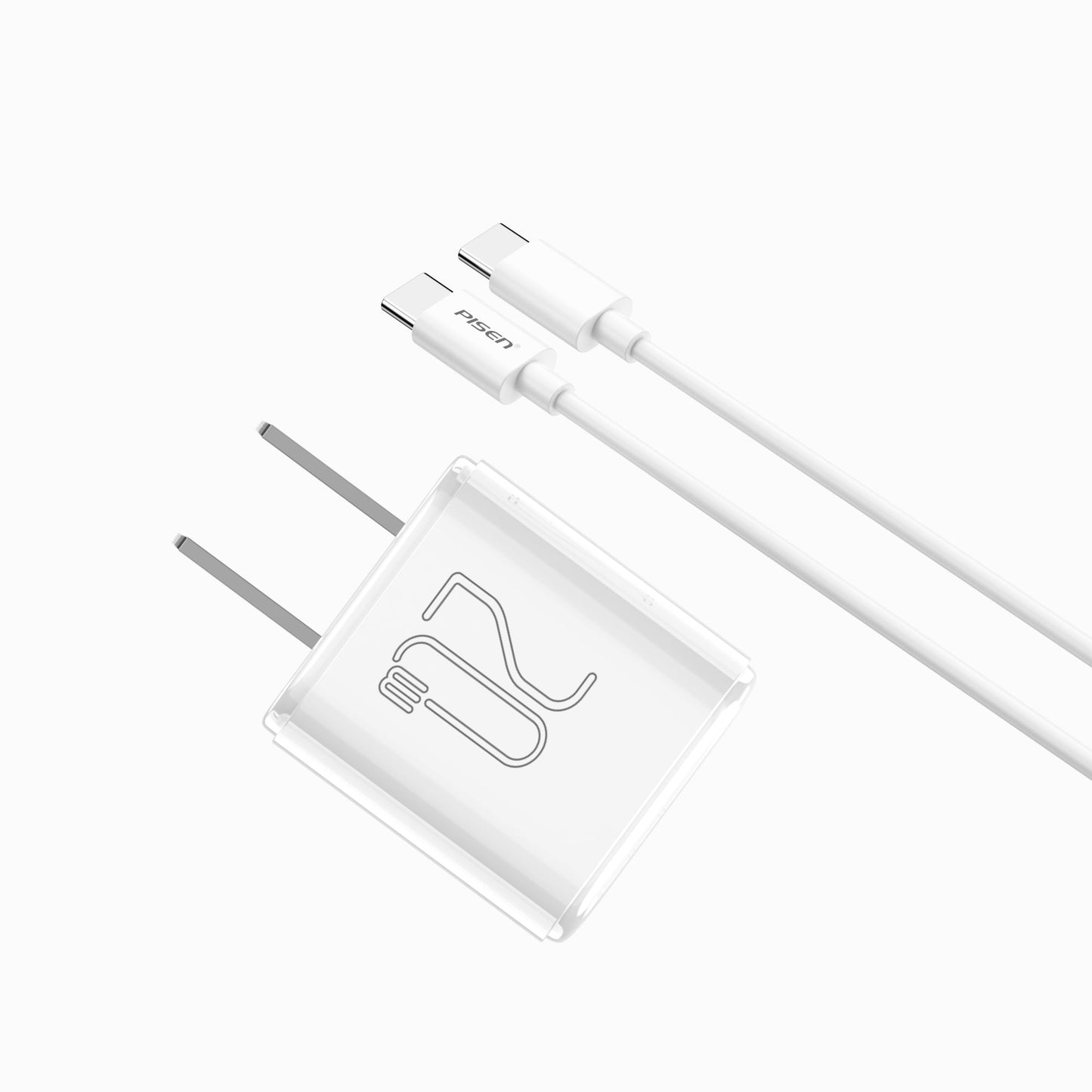 PISEN Mr White 20W PD Quick Charger – USB-C Fast Wall Charger, US Plug (TS-C165)