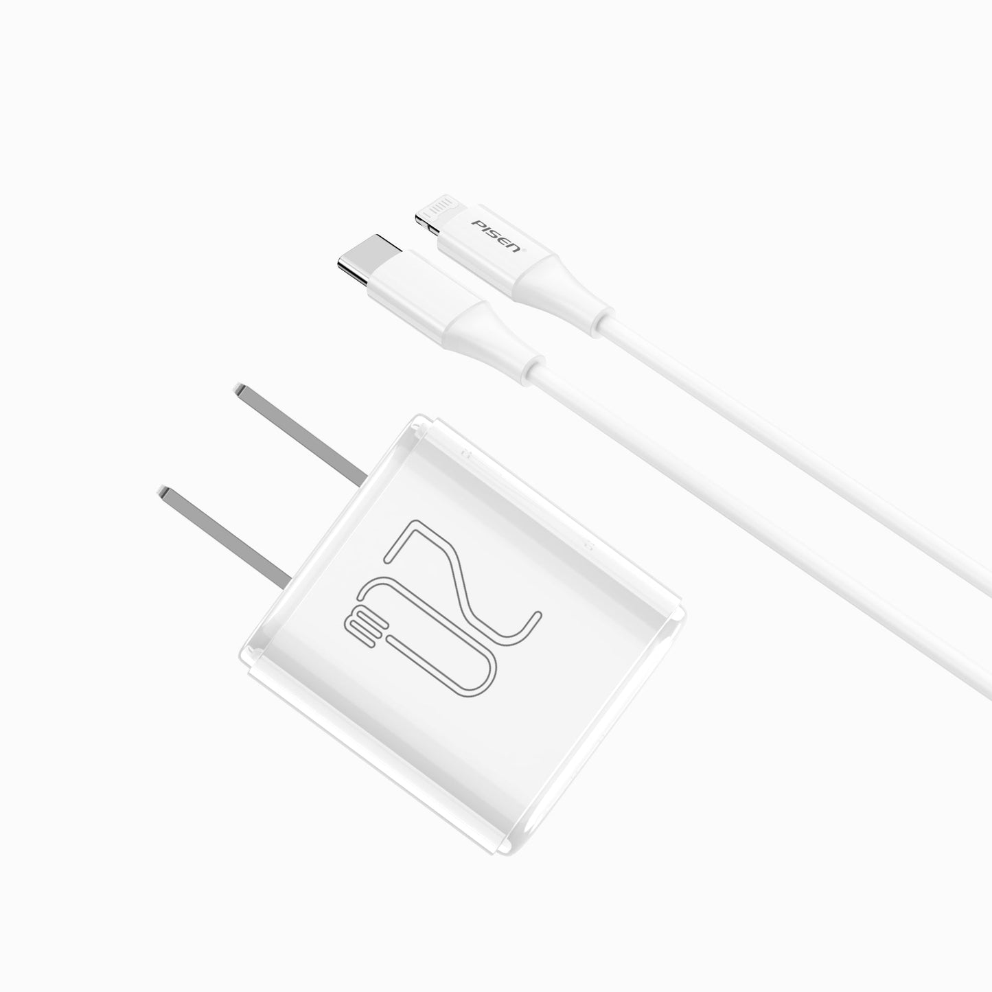PISEN Mr White 20W PD Quick Charger – USB-C Fast Wall Charger, US Plug (TS-C165)