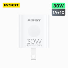 PISEN QUICK 30W Fast Charger – USB-C Wall Charger, US Plug (TS-C171)