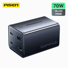 PISEN GaNHub 70W 4-Port Fast Charger – USB-C GaN Desktop Charging Station, US Plug (TS-C190)