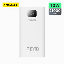 PISEN Mr White 21000mAh Power Bank – Portable Charger with Digital Display, White (TS-D294)