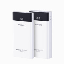 PISEN Mr White Power Station 10500mAh Power Bank – Portable Charger with Display, White (TS-D322A)