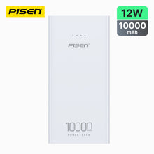PISEN Mr White Ultra 10000mAh Power Bank – Slim Portable Charger, White (TS-D324)