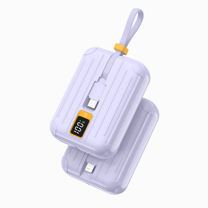 PISEN Power Tiny 22.5W Power Bank 10000mAh – Compact Charger with Dual Built-In Cables (TS-D326)
