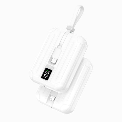 PISEN Power Tiny 22.5W Power Bank 10000mAh – Compact Charger with Dual Built-In Cables (TS-D326)