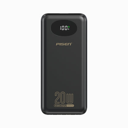 PISEN PowerLink 4-in-1 Power Bank 10000mAh – Fast Charger with Built-In Cables (TS-D342)