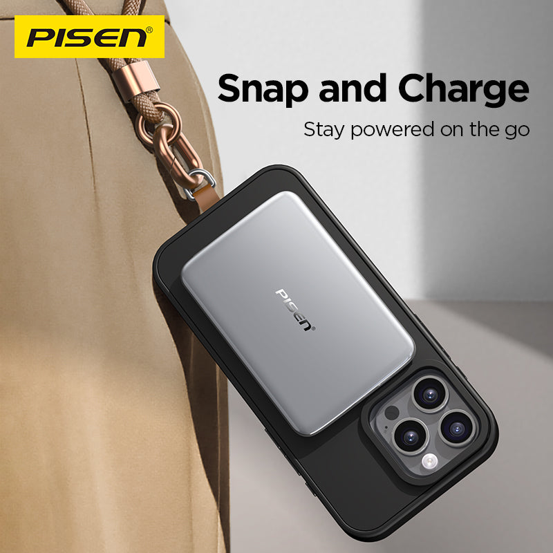 PISEN Ultra-Slim Magnetic Power Bank 2500mAh 10W – MagSafe Wireless Portable Charger (TS-LDC06)