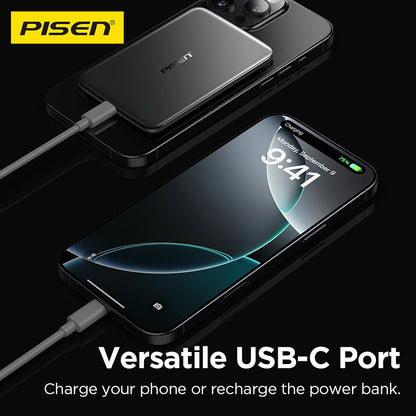 PISEN Ultra-Slim Magnetic Power Bank 5000mAh 10W – MagSafe Wireless Portable Charger (TS-LDC07)