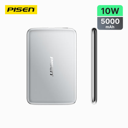 PISEN Ultra-Slim Magnetic Power Bank 5000mAh 10W – MagSafe Wireless Portable Charger (TS-LDC07)