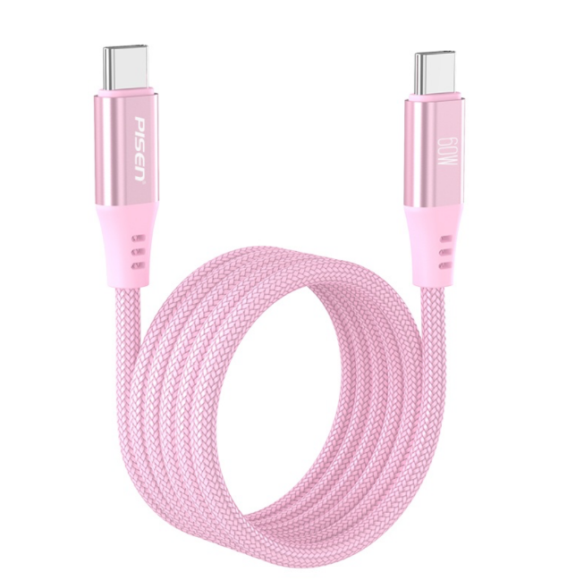 PISEN USB-C to USB-C Magnetic Braided Cable 1m – 60W Fast-Charging Cable (CC-FC22-1000)