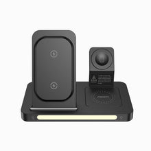 PISEN 3-in-1 Foldable Wireless Charging Station – MagSafe Dock with Night Light, White (XY-C56)