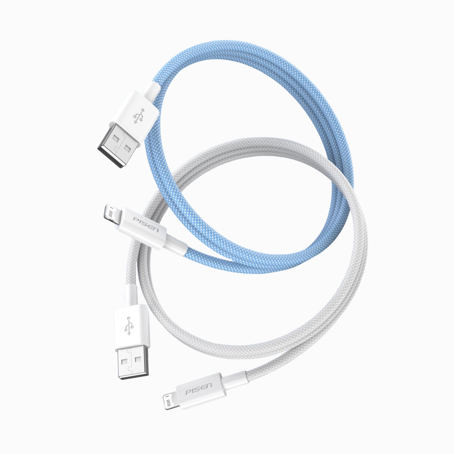 PISEN USB-A to Lightning Braided Cable – 12W Fast-Charging iPhone Cable (AL34)