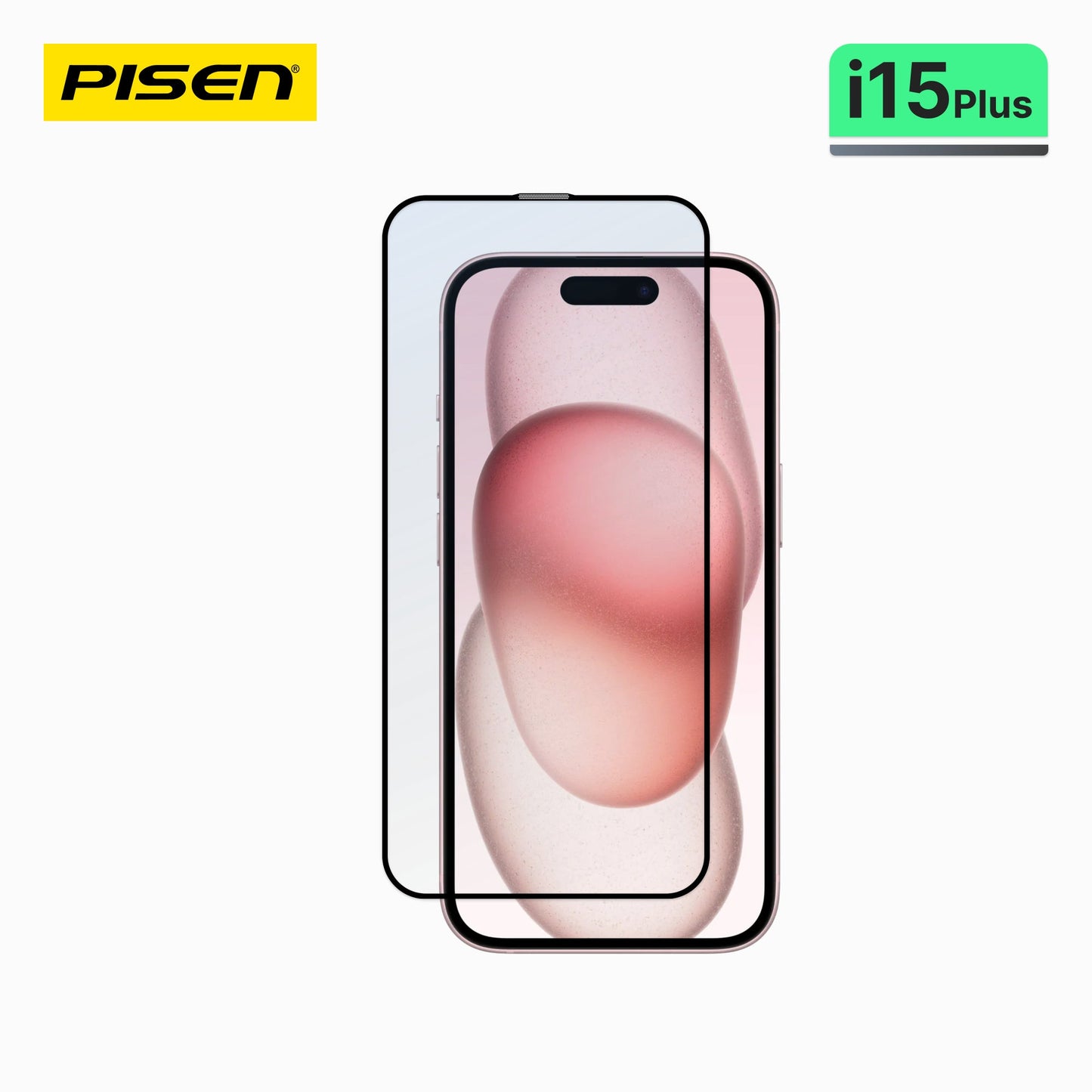 PISEN Clear Tempered Glass Screen Protector for iPhone 15 Plus – 9H HD Glass, 10+1 Pack (MRE-TM44)