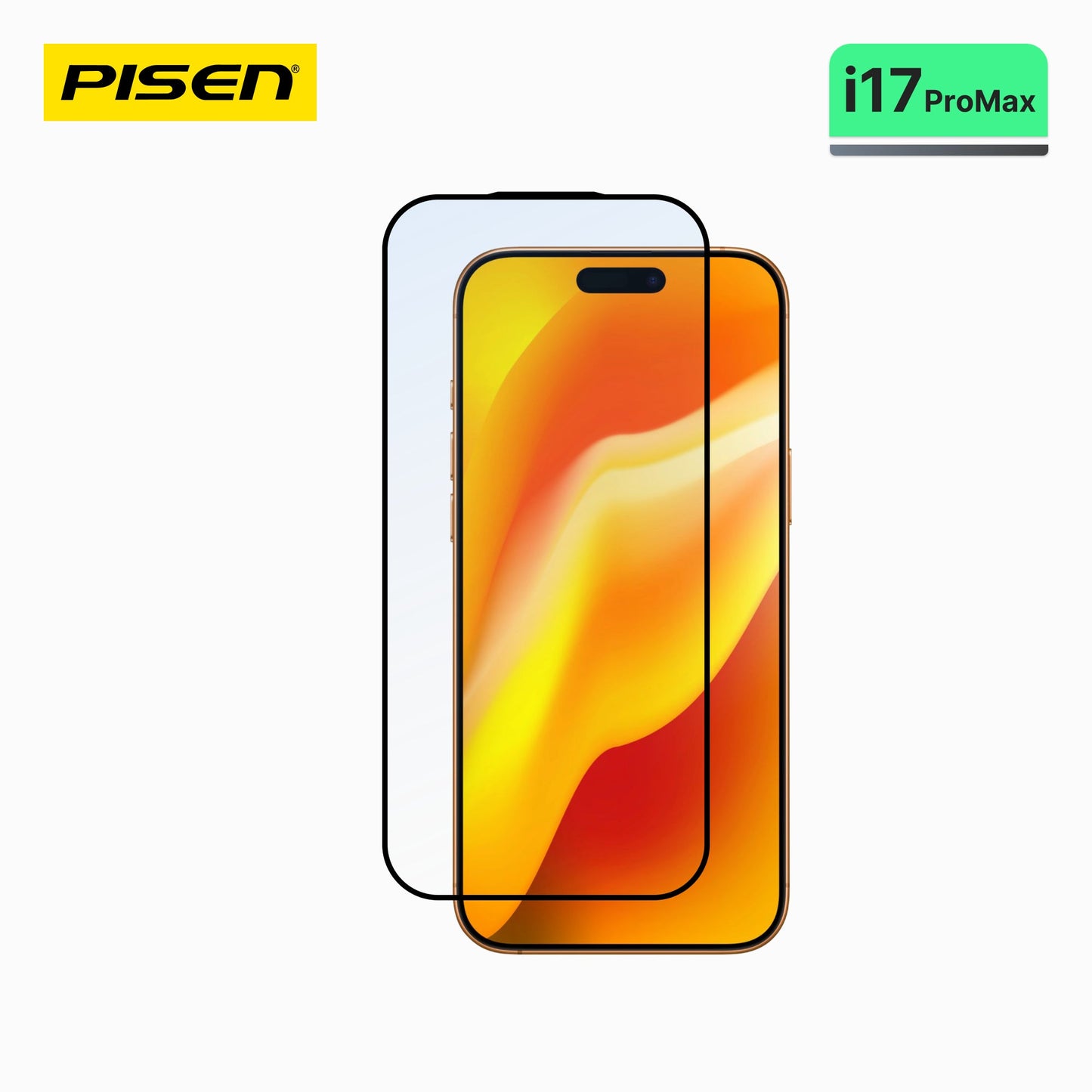 PISEN Clear Tempered Glass Screen Protector for iPhone 17 Pro Max – 9H HD Glass, 10+1 Pack (MRE-TM86)