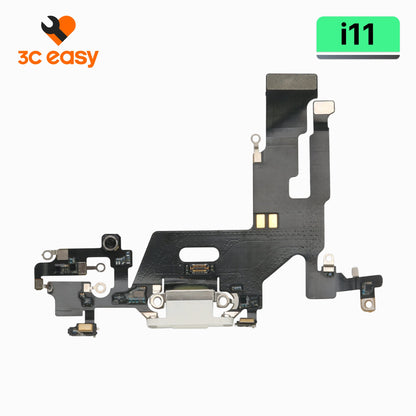 iPhone 11 Charging Port Flex Cable – 3C EASY Replacement Part (Original, White)