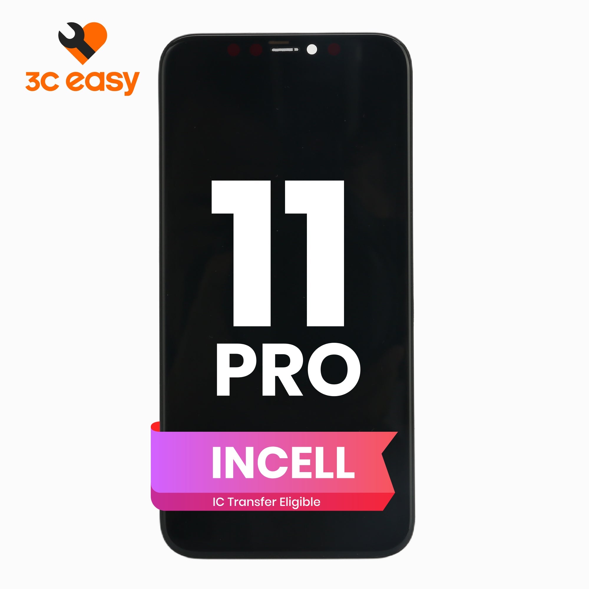 iPhone 11 Pro Screen Replacement – 3C EASY Replacement Part (INCELL, Black)