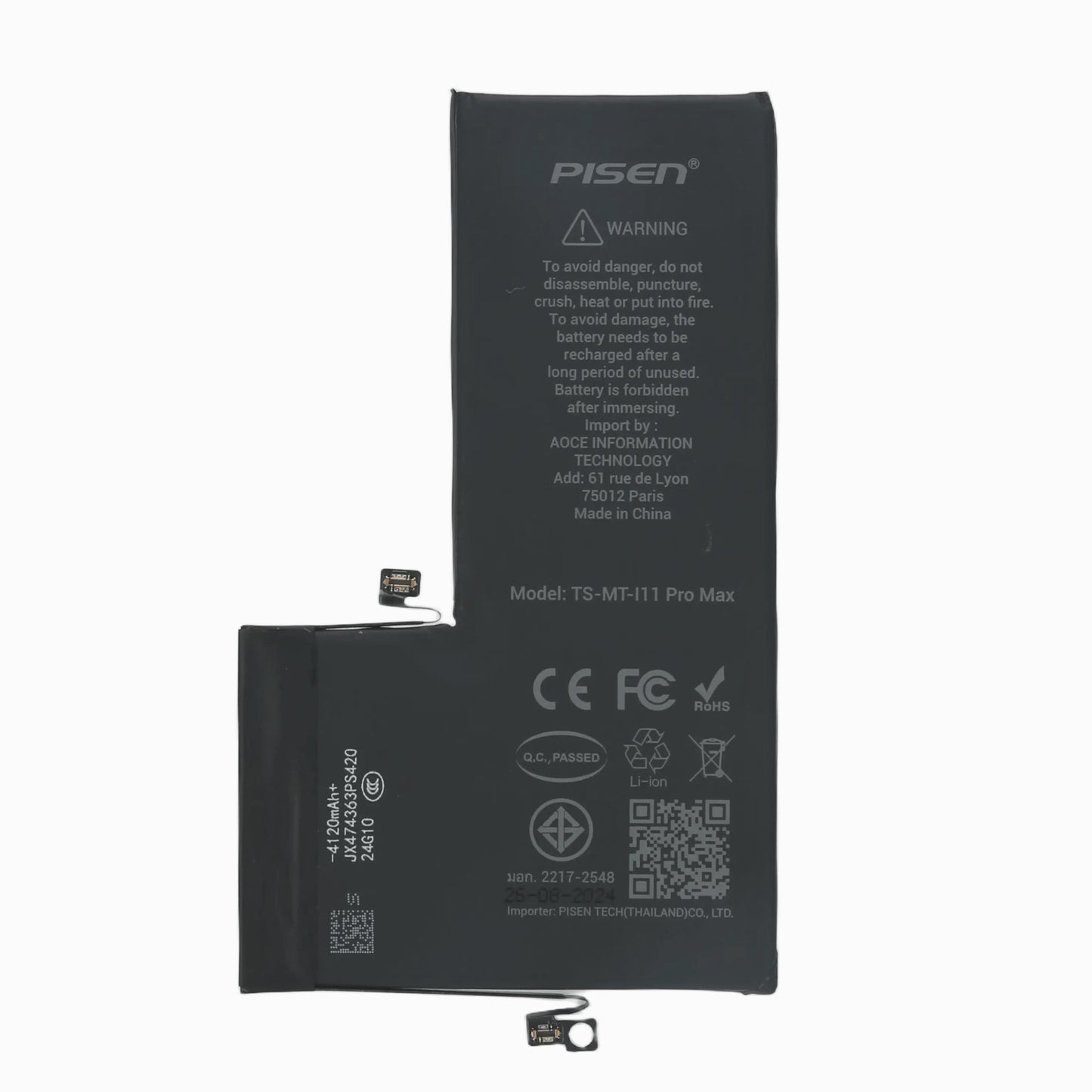 PISEN Replacement Battery for iPhone 11 Pro Max – Built-In Internal Phone Battery (I11 Pro Max)