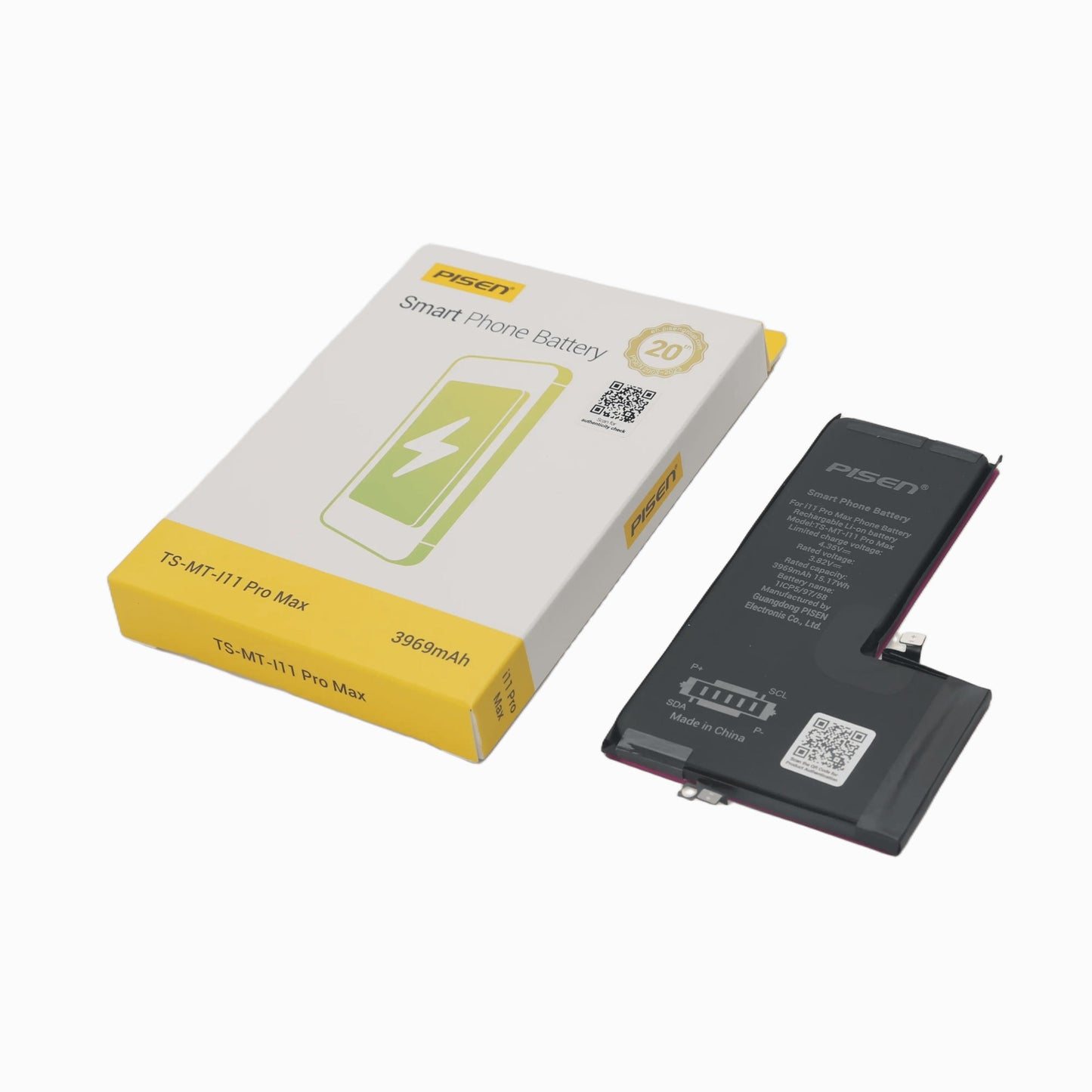 PISEN Replacement Battery for iPhone 11 Pro Max – Built-In Internal Phone Battery (I11 Pro Max)