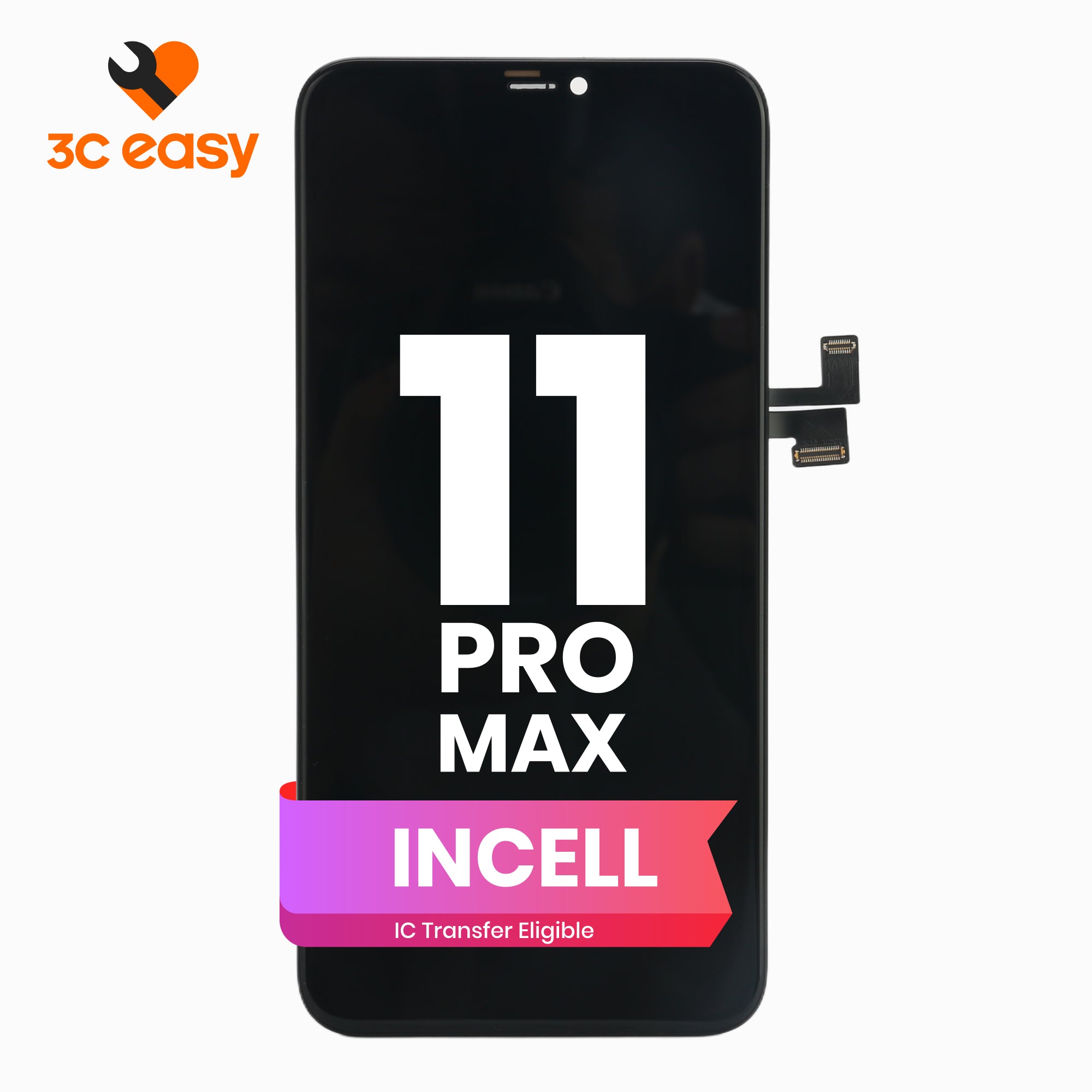 iPhone 11 Pro Max Screen Replacement – 3C EASY Replacement Part (INCELL, Black)