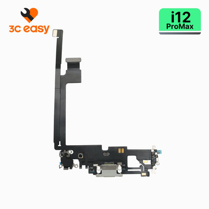 iPhone 12 Pro Max Charging Port Flex Cable – 3C EASY Replacement Part (Original, White)